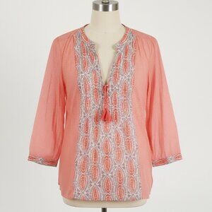 J crew orange tassle top cover-up sz 2